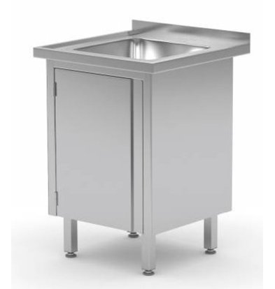 Meuble sous evier inox