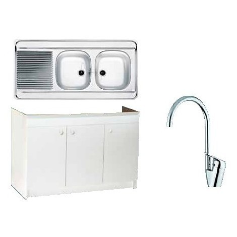 Fixation evier inox sur meuble