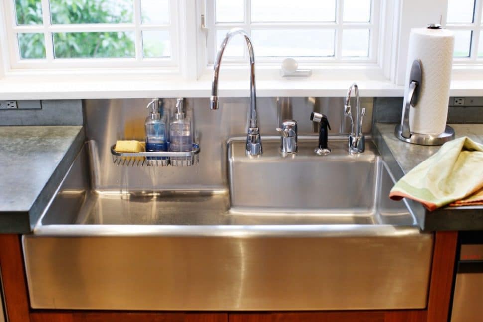 Installation evier inox a poser