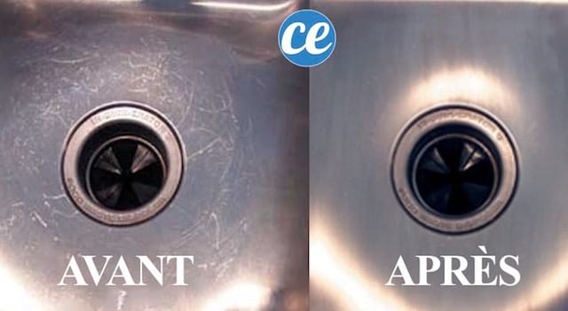 Nettoyer evier inox raye
