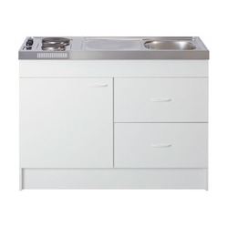 Kitchenette complète meuble evier plaques refrigérateur