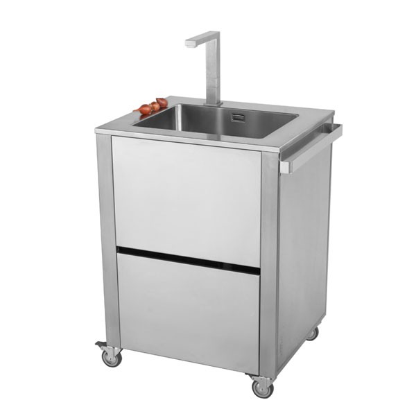 Evier meuble inox