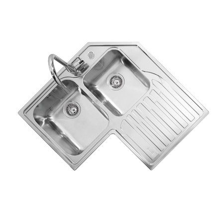 Evier inox d'angle franke