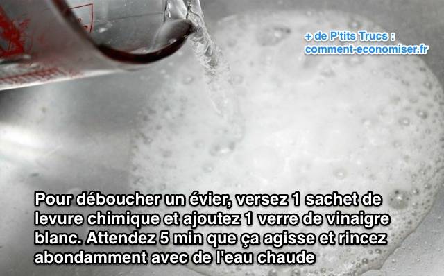 Vinaigre deboucher evier