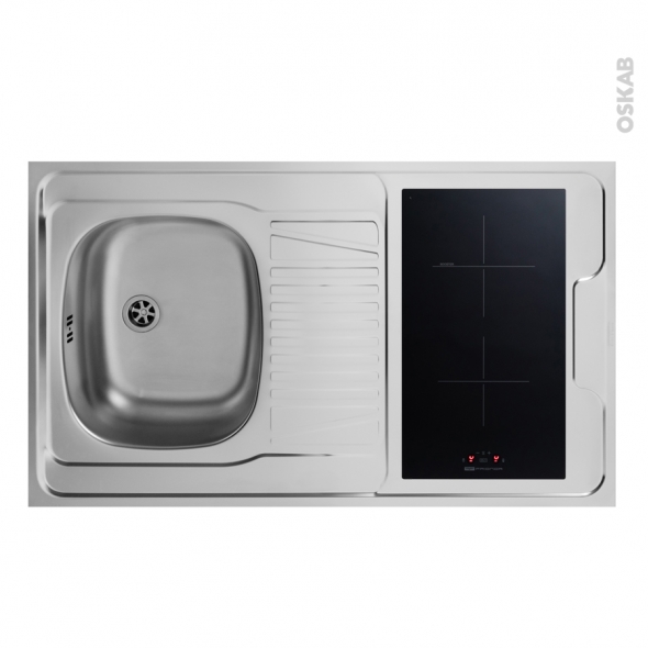 Evier inox plaques electriques
