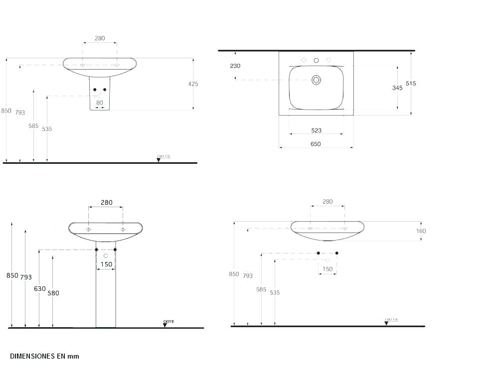 Hauteur standard evier