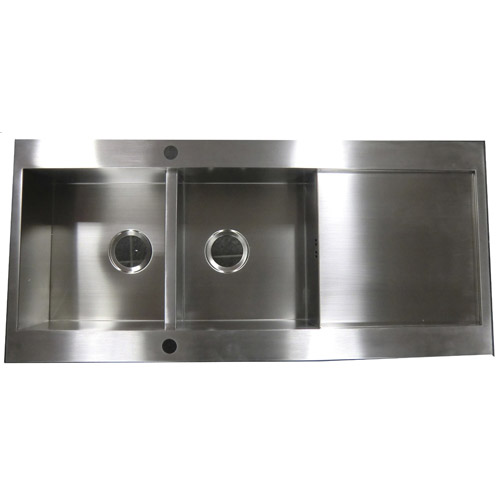 Évier Encastrable Inox - 1,5 Bac - Sans égouttoir - 61x44x20 Cm - Neuf