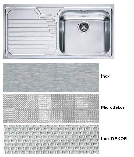 Evier inox microdekor