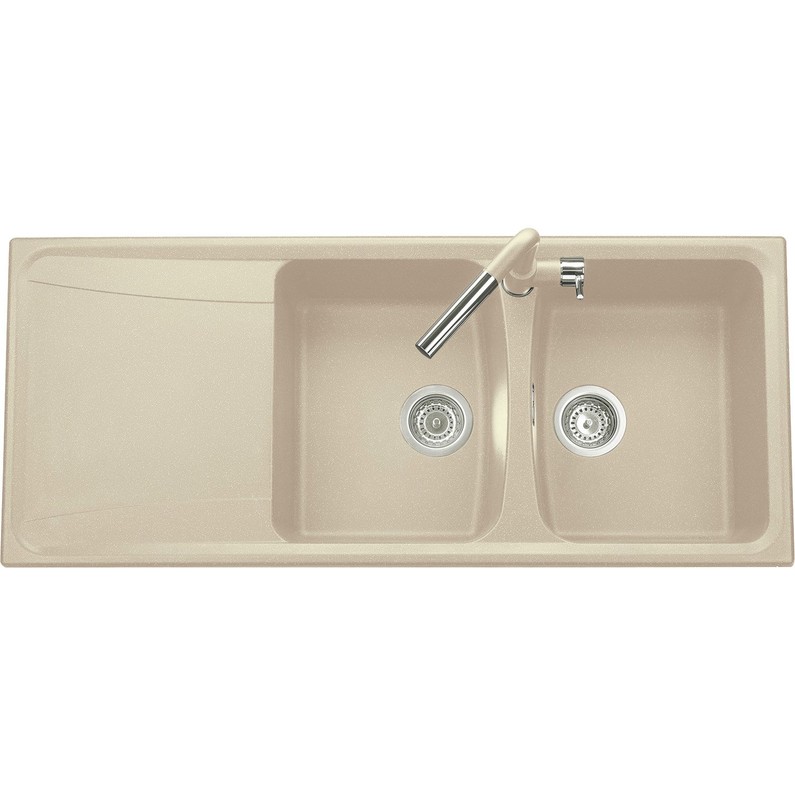 Evier resine beige 1 bac