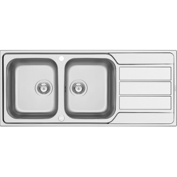 Evier inox 115x50