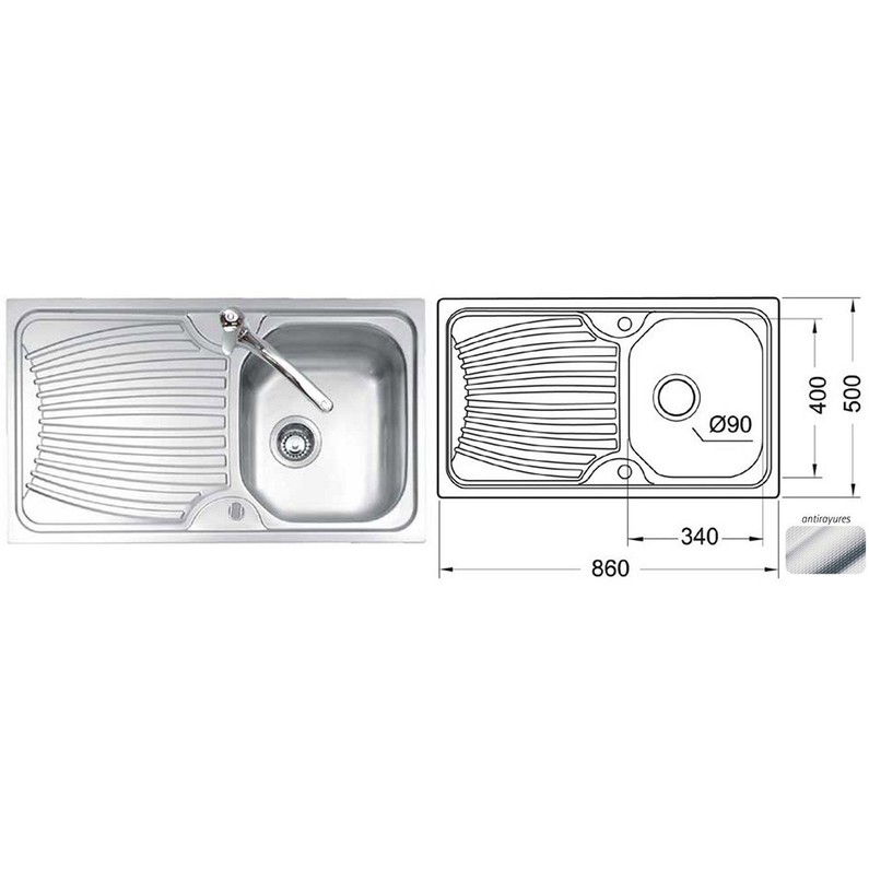 Evier lynx inox