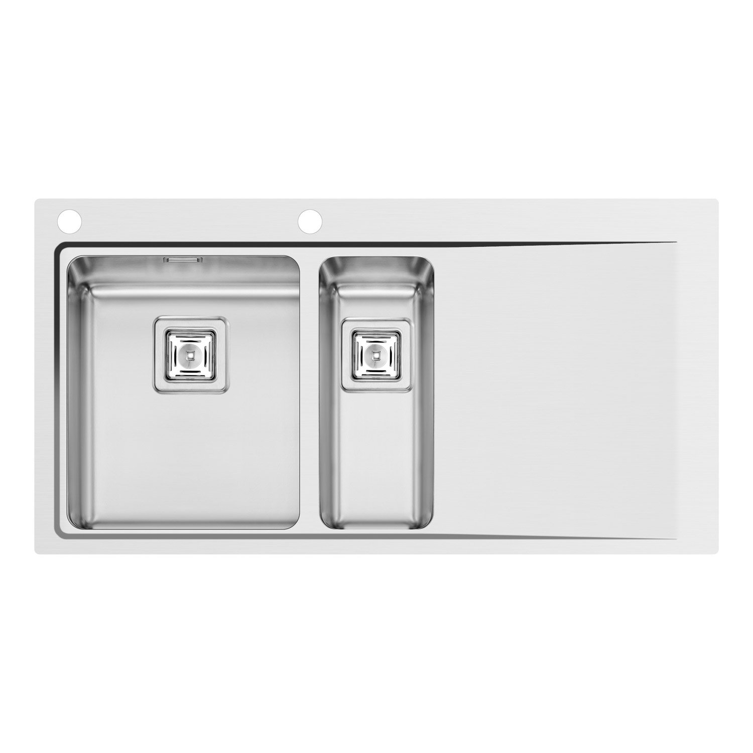 Evier inox 1,5 bacs