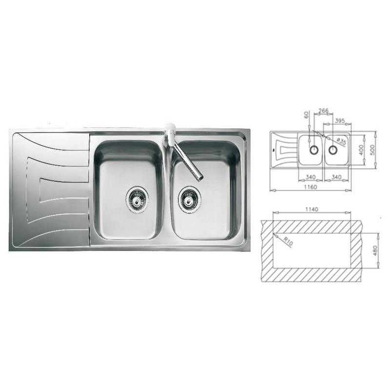 Evier inox universo