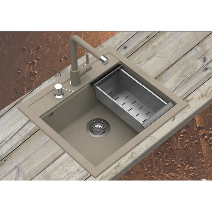 Castorama evier inox sous plan