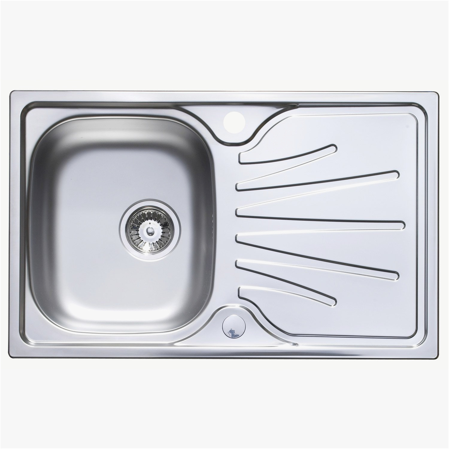 Evier à encastrer inox lynx, 1 bac avec égouttoir