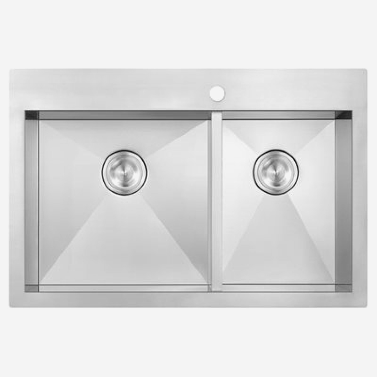 Evier inox double égouttoir