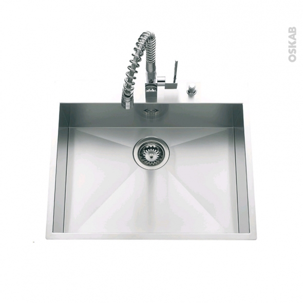 évier inox carré