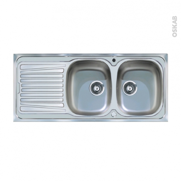 Évier De Cuisine Inox 2 Bacs - À Encastrer - Avec Robinet - Occasion