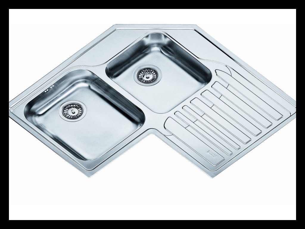 Evier d'angle encastrable inox