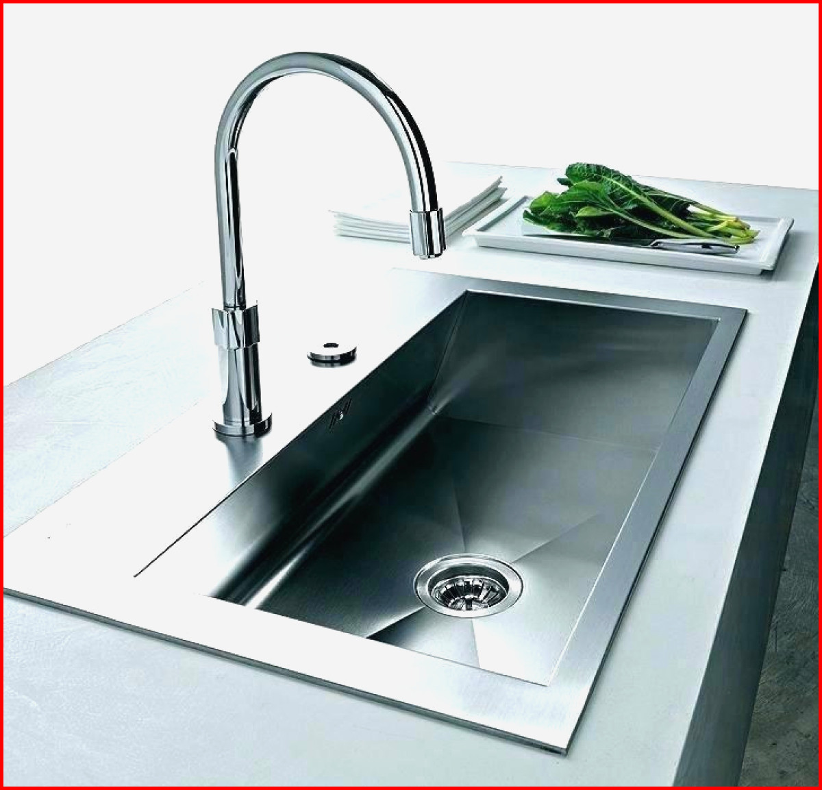 Evier inox grand