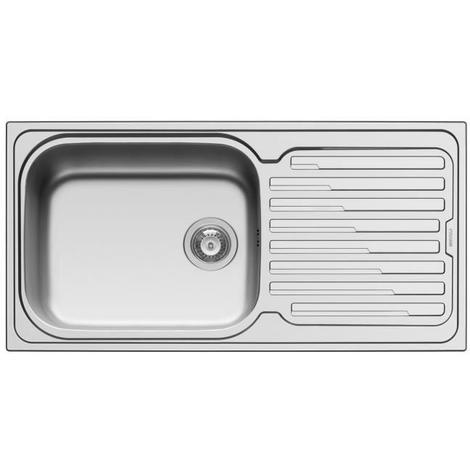 Evier 1 grand bac egouttoir inox