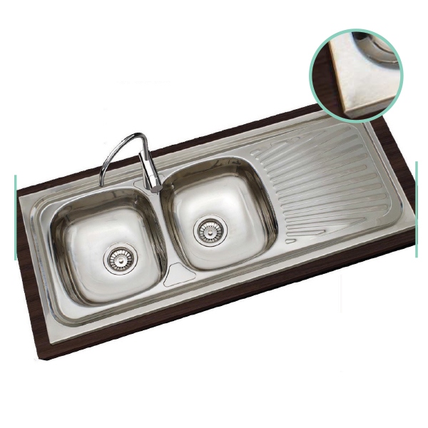 Evier inox a poser 140