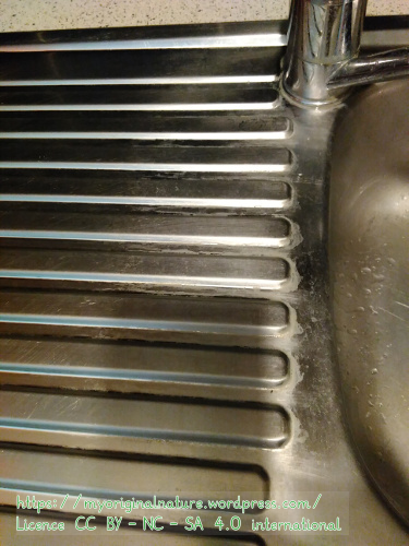Tache calcaire evier inox