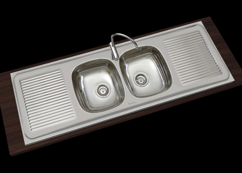 Evier cuisine inox double bac