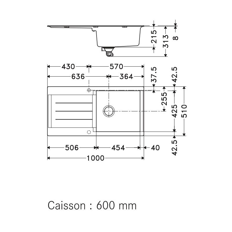 Evier franke dimensions
