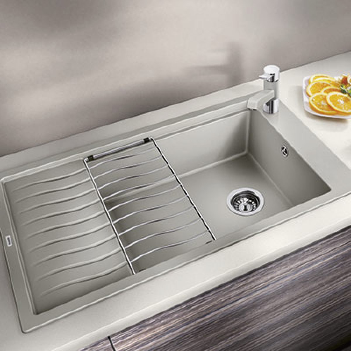 Evier blanco etagon inox
