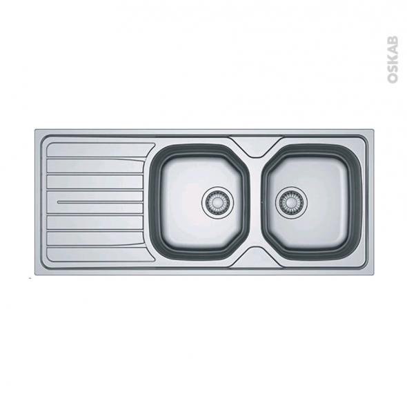 Vidage automatique evier 2 bacs franke