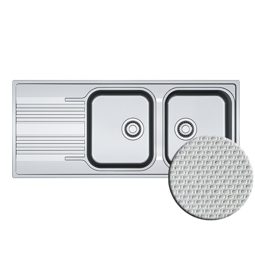 Evier inox 2 cuves franke