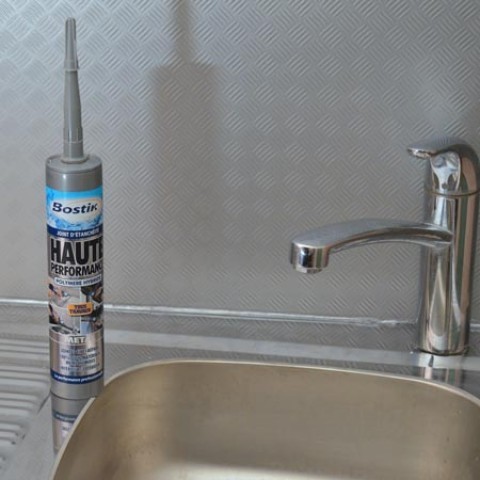 Etancheite evier inox