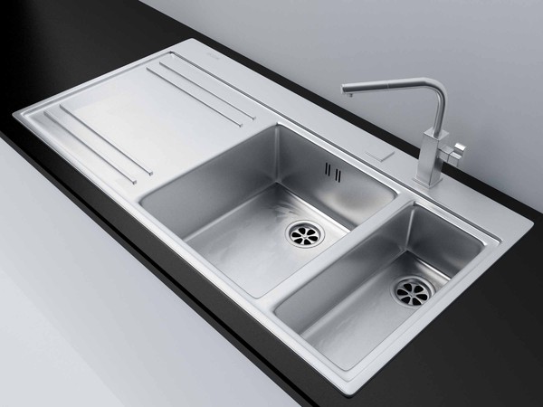 Evier inox 110 cm