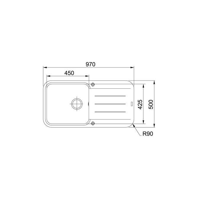 Evier franke peg611-97