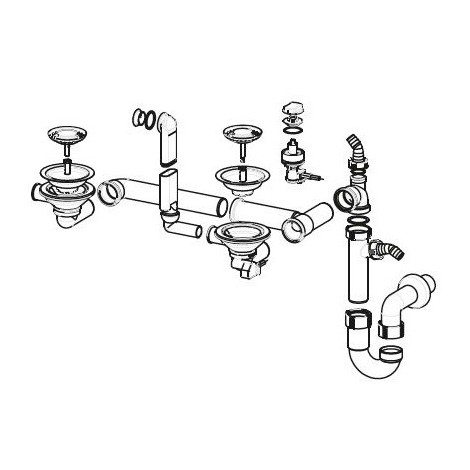 Commande vidage evier franke