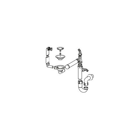 Franke vidage automatique pour évier 2 cuves synthèse