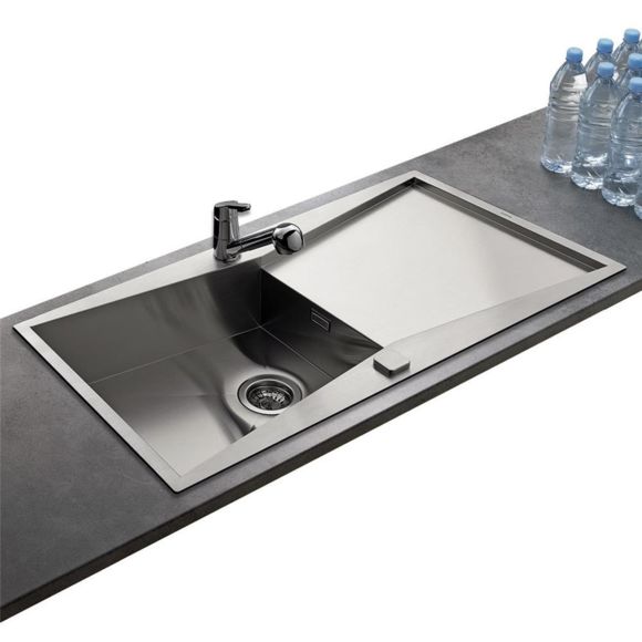Evier 1 bac+egouttoir inox
