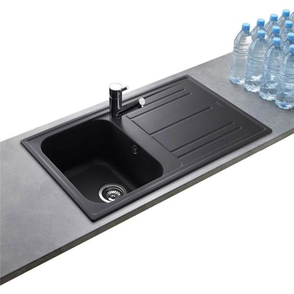 Evier noir granit 1 bac
