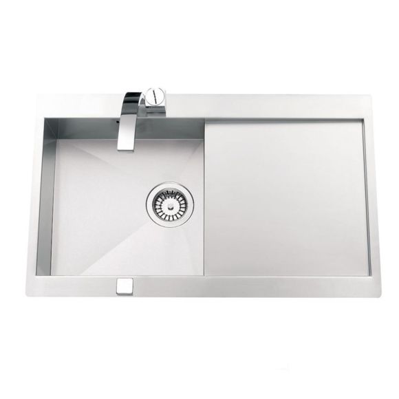 Evier inox 1 bac 1 egouttoir