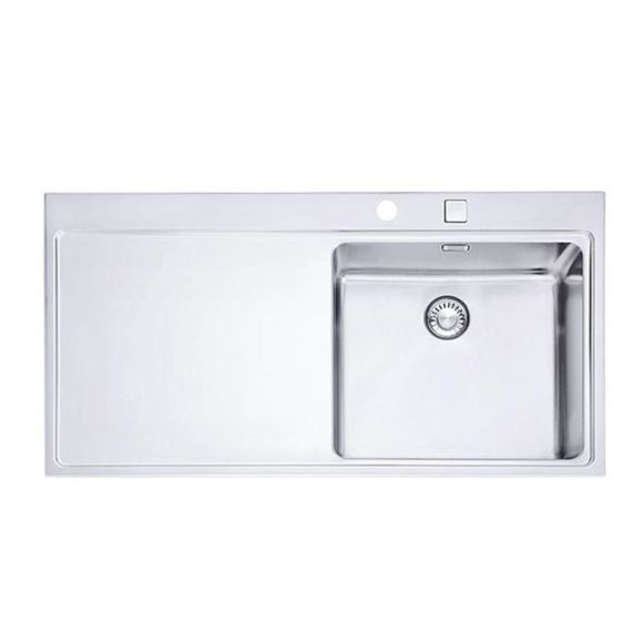 Evier inox 2 cuves 1 égouttoir franke