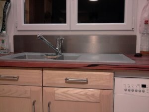 Credence evier en inox
