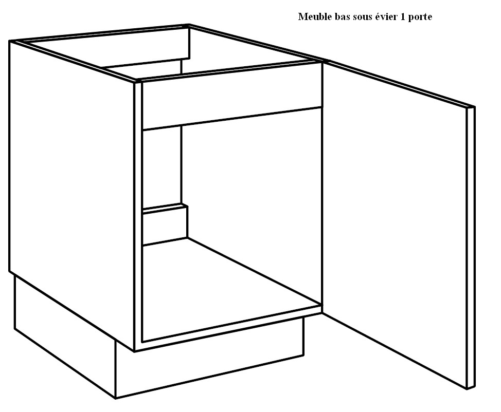 Meuble sous évier 60 cm