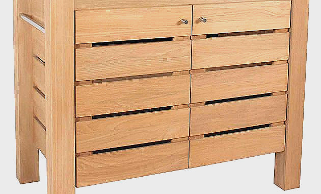 Meuble sous evier bois massif