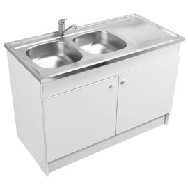 Meuble sous evier avec evier inox