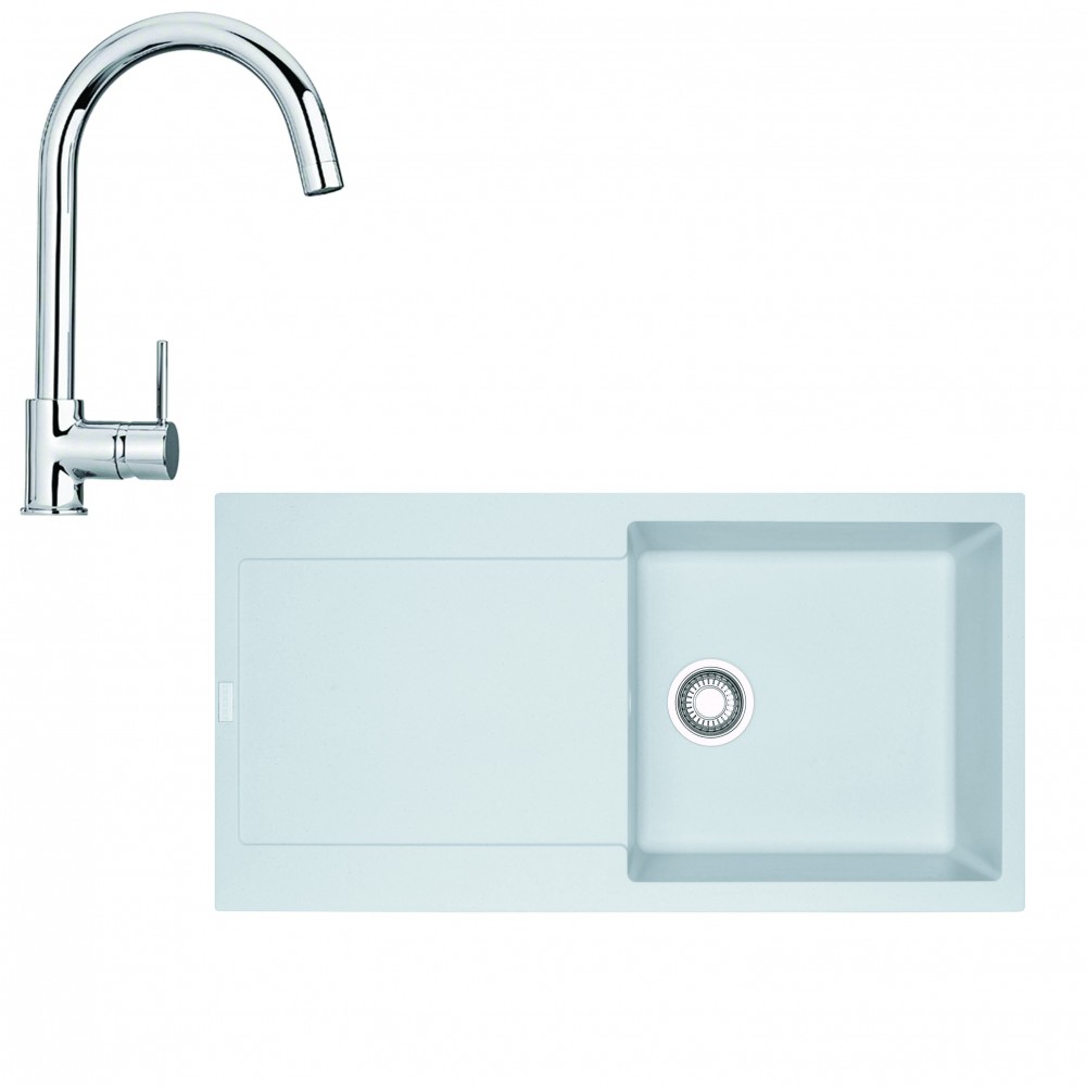 Evier franke fragranit blanc artic