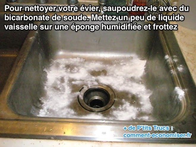 Enlever colle sur evier inox