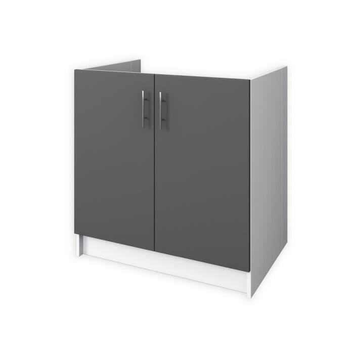 Meuble sous evier gris