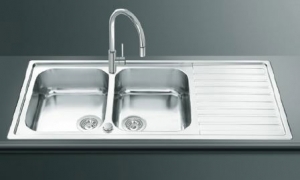 évier inox satiné