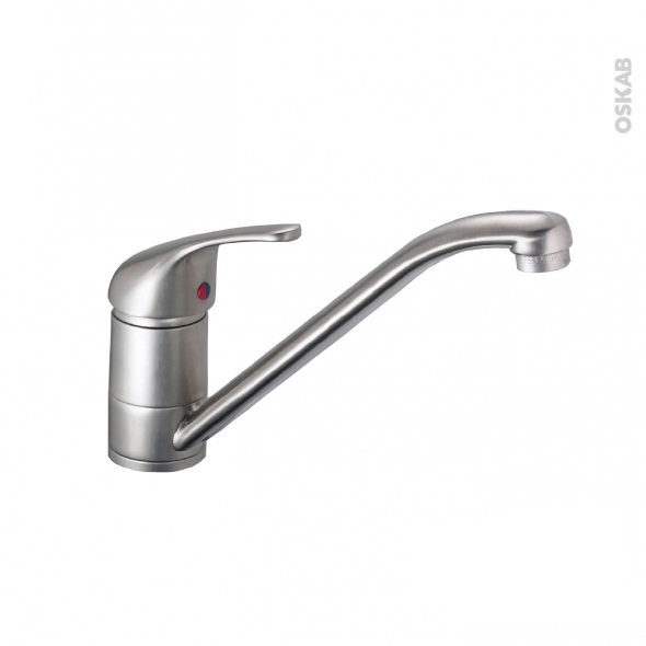 Mitigeur évier cuisine inox brossé